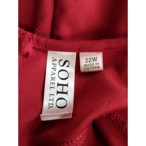 Soho Apparel Plus Size 22W Sleeveless Dress With Silver Stud Accents & Back Zip - Picture 11 of 12